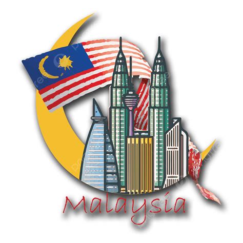 Desain Kaos Perjalanan Hari Kemerdekaan Malaysia Hari Malaysia