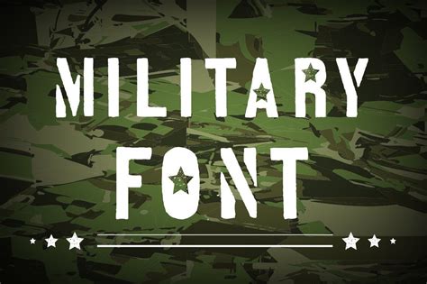 Military Font Army Poster Font Graphic Alphabet Symbols