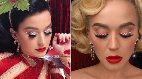 Katy Perry Wore Candy Cane Eyeliner In Her Music Video — See Photos