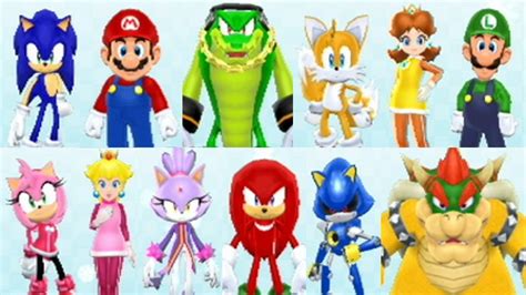 Mario And Sonic At The Olympic Winter Games Wii All Characters