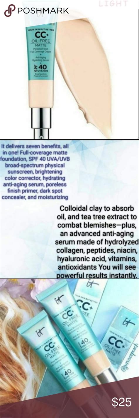 Meanwhile, cc cream has more coverage than bb cream. It Cosmetics CC+Cream Matte SPF40 ( Light) Boutique in ...