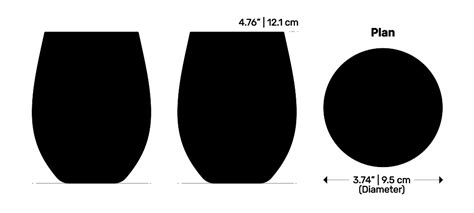 Stemless Wine Tumbler Dimensions And Drawings