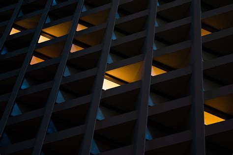 Building Architecture Facade Windows Light Dark Hd Wallpaper Peakpx