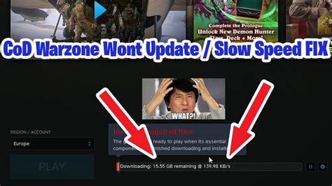 How To Fix Call Of Duty Warzone Wont Update Slow Speed Youtube