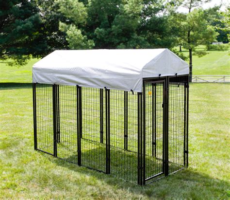 Kennel Master Black Welded Wire Dog Kennel 8 Ft X 4 Ft X 6 Ft