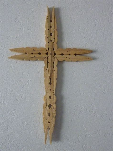 Pin By Myrna Neumann On Crosses Clothespin Cross Clothes Pin Wreath