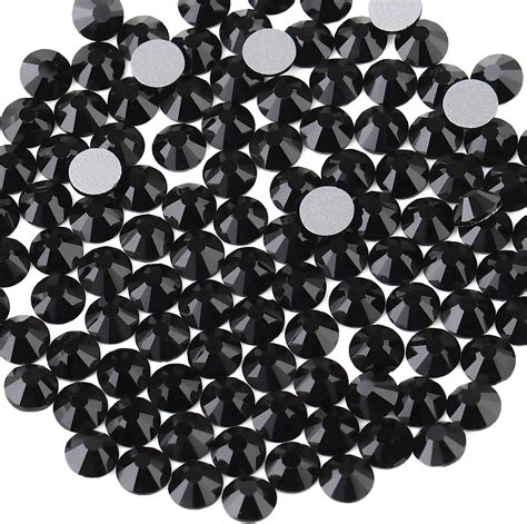 beadsland 1440 pcs flat back crystal rhinestones round gems for nail art and craft glue fix