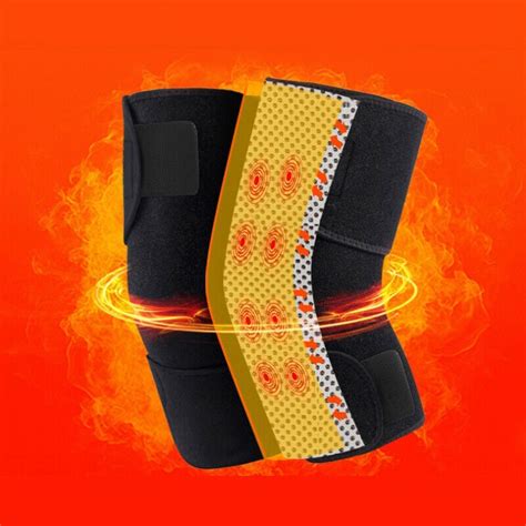 Self Heating Magnetic Knee Brace Support Pad Therapy Thermal Arthritis Protector