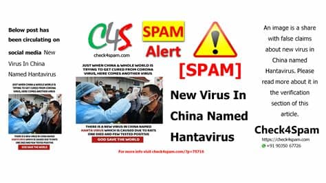 Border restrictions isolate city reuters02:51australia coronavirus australia south pacific. SPAM New Virus In China Named Hantavirus - Check4Spam