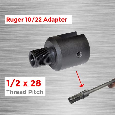 Barrel End Threaded Adapter 12x28 For Ruger 1022 Thread Adaptor Cnc