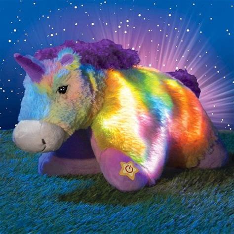 Unicorn Glow Pillow Pets Lights Up Sparkling Stuffed Animal Jumbo 18