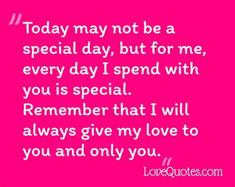 A Special Day Love Quotes
