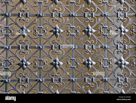 Ornate Iron Gate Stock Photo Alamy