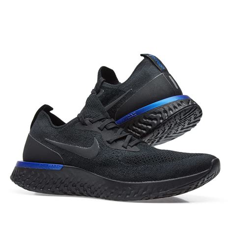 As a result of lightweight upper and higher quality react foam, you can look forward to great support for your middle length to longer length runs on every day base. Nike Epic React Flyknit W Black & Racer Blue | END.
