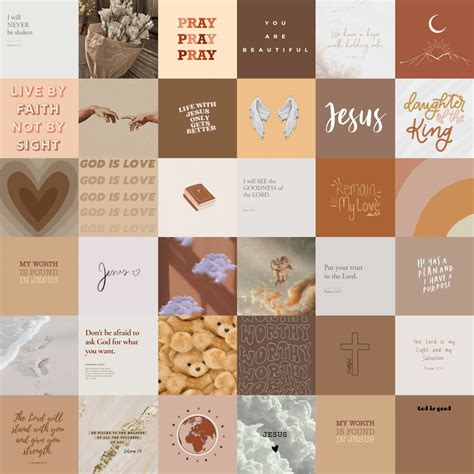 30 60 Physical Christian Aesthetic Collage Kit Christian Collage Kit