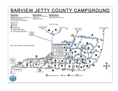 Barview Jetty Campground Map Map Of The World