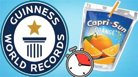 Capri Sun Fastest Time World Record Ft Comedian Wes Williams The