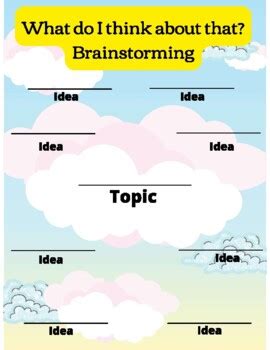 Brainstorming Graphic Organizer By Ed Select Tpt