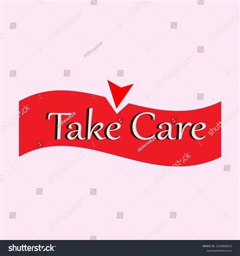 Take Care Text Style Design Stock Vector Royalty Free 2218604013