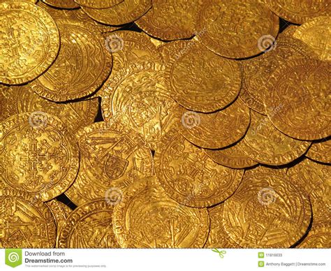 Medieval Gold Coins Treasure Stock Photos Image 11816633