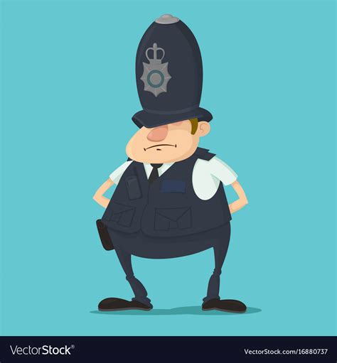 British Police Officer Royalty Free Vector Image