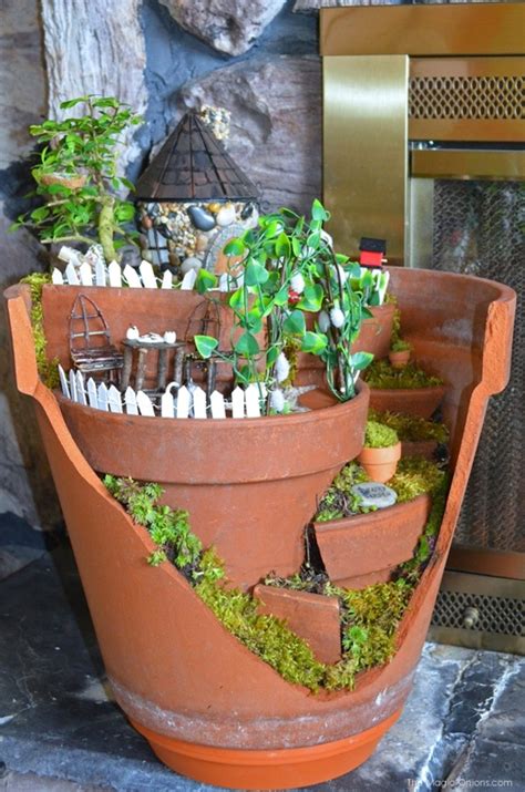 Broken Pot Fairy Miniature Diy Garden34