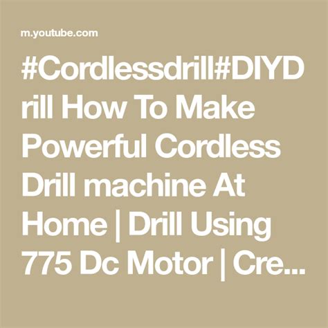 Cordlessdrilldiydrill How To Make Powerful Cordless Drill Machine At