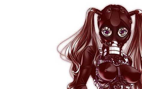 Original Art Vector Girl Dark Horror Gas Mask