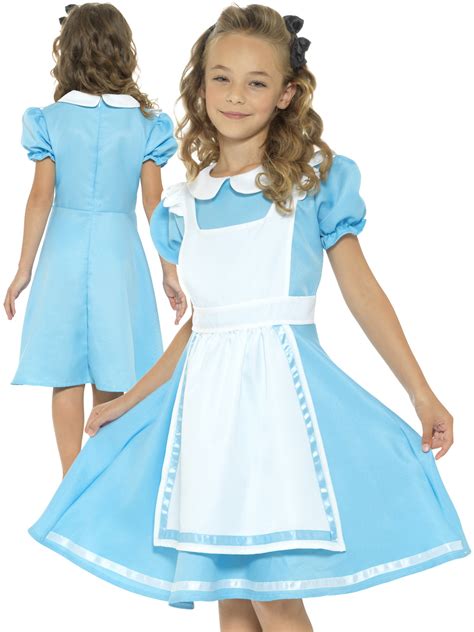Girls Wonderland Princess Costume Alice In Fancy Dress Kids World Book