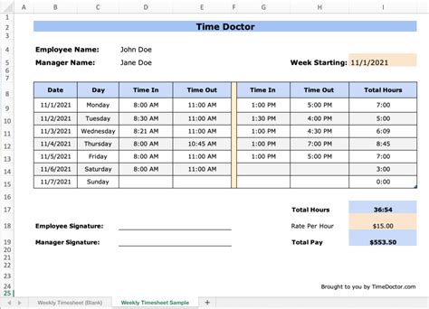 4 Free Excel Time Tracking Spreadsheet Templates 2022
