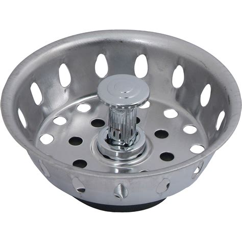 You need to keep several things ready however, cover the sink faucet with a think cloth or faucet covers. Peerless all metal Deluxe Sink Strainer with Stopper ...