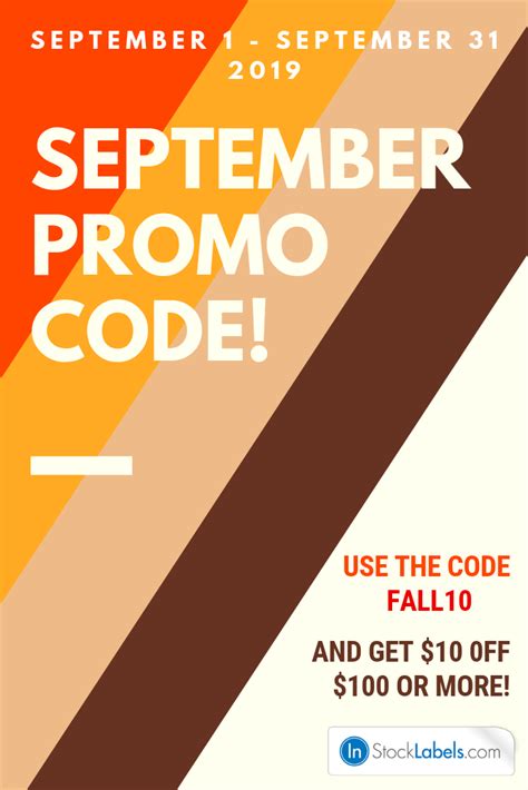 September Promo Code Sticker Labels Label Sticker Coding