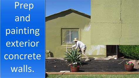 Painting Exterior Concrete Walls Of A House Youtube