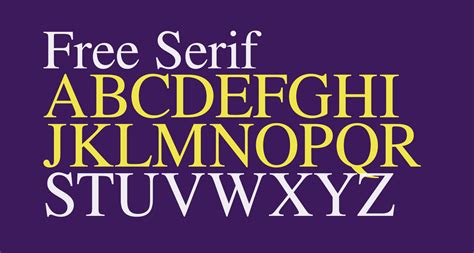 Free Serif Free Font What Font Is