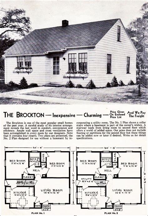 The Brockton Kit House Floor Plan Made By The Aladdin Company In Bay