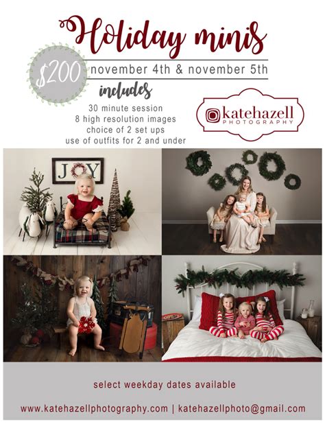 Holiday Mini Sessions 2017 Plainfield Il Kate Hazell Photography