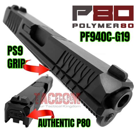 POLYMER 80 P80 Complete Glock 19 PF940C SLIDE Kit RARE PSP GRIP Model