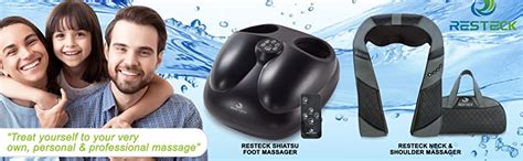 resteck™ shiatsu foot massager machine with heat {remote control} deep kneading