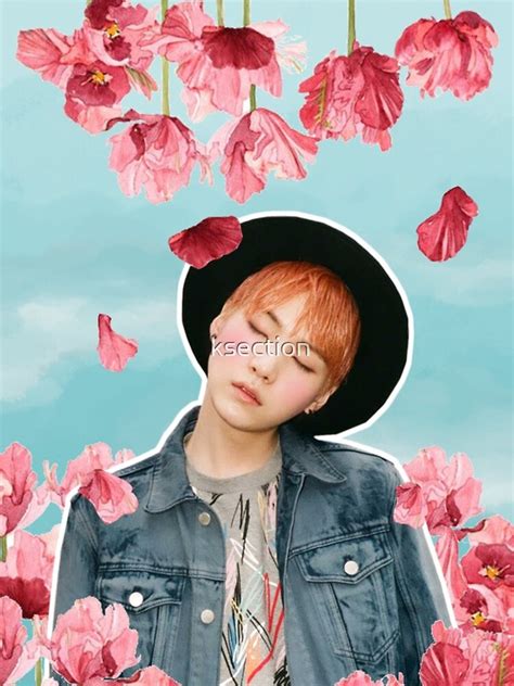 Suga Bts Pastel Flowers Iphone Case And Cover By Ksection Redbubble