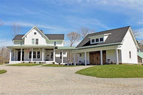 Quintessential American Farmhouse With Detached Garage And Breezeway