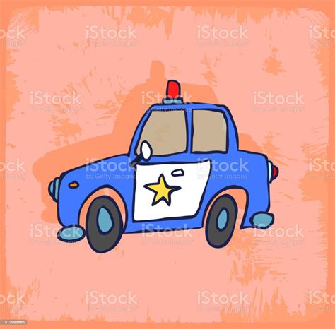 Cartoon Police Car Stock Illustration Download Image Now Activity