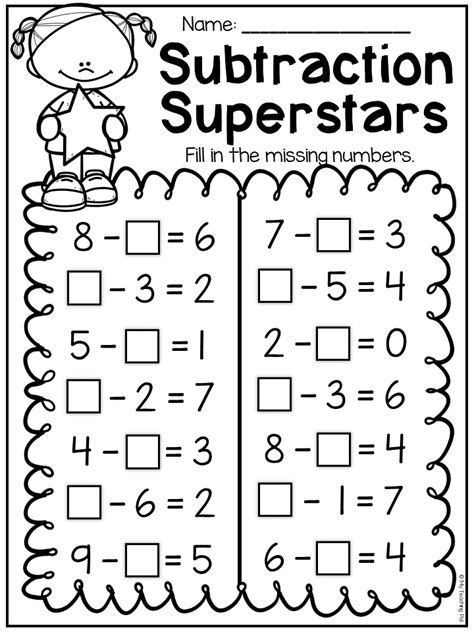 Free Printable Subtraction Worksheets Grade 1