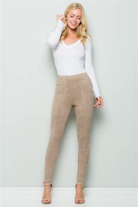 P Super Stretch Suede Pants Tan Suede Pants Outfits With Leggings Spring Outfits Casual