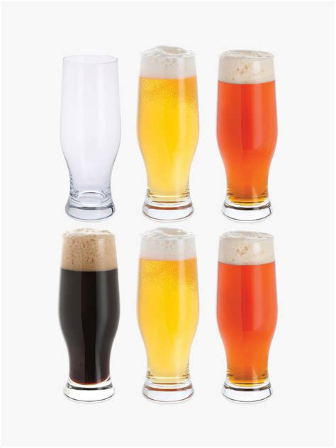 Dartington Crystal Beer Party Pack Glasses Set Of 6 500ml Clear At John Lewis And Partners