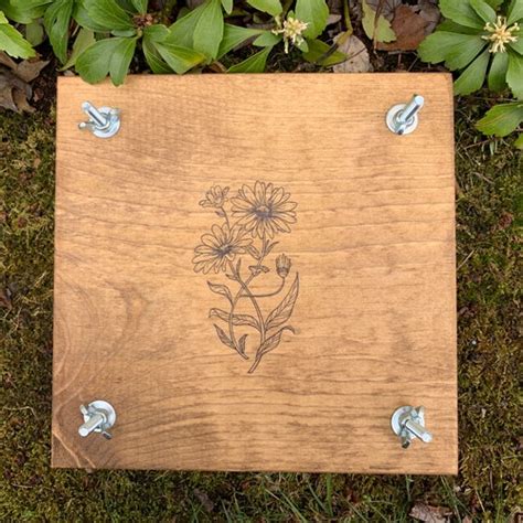 flower plant press kit rustic botanical solid wood press with etsy