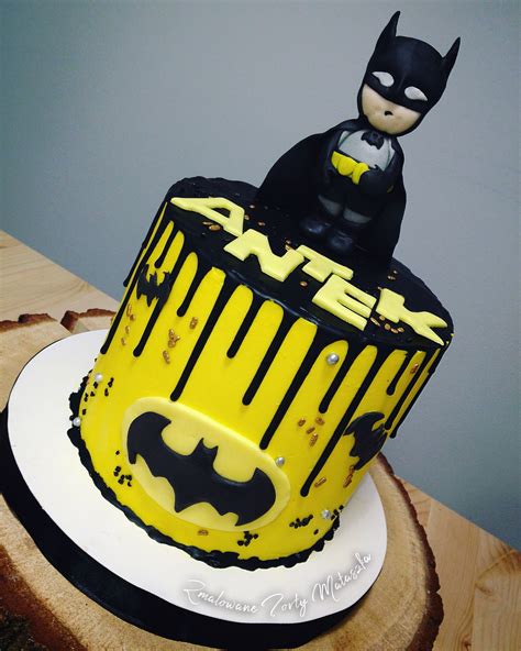 Batman Cake With Drip Batman Themed Birthday Party Batman Birthday