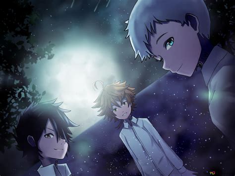 The Promised Neverland Emma And Norman Anime Wallpaper