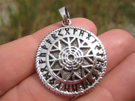 925 Sterling Silver Black Sun Wheel Viking Norse Germanic Symbol