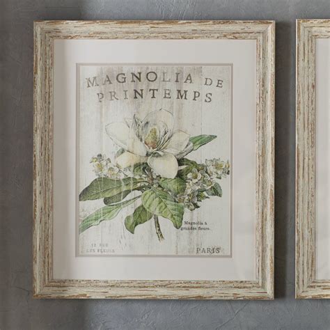Magnolia De Printemps Framed Painting Print French Country Wall Decor