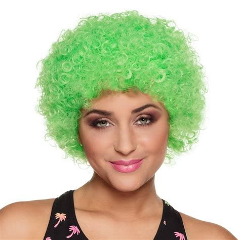 Curly Wig Neon Green